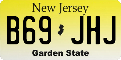 NJ license plate B69JHJ