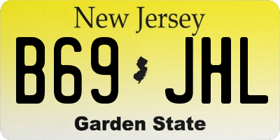 NJ license plate B69JHL