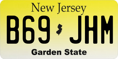 NJ license plate B69JHM