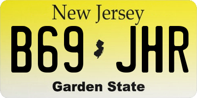 NJ license plate B69JHR