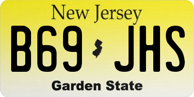 NJ license plate B69JHS