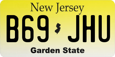 NJ license plate B69JHU