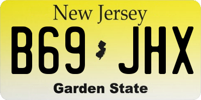 NJ license plate B69JHX