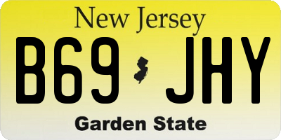 NJ license plate B69JHY