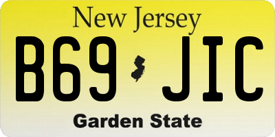 NJ license plate B69JIC