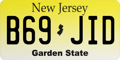 NJ license plate B69JID