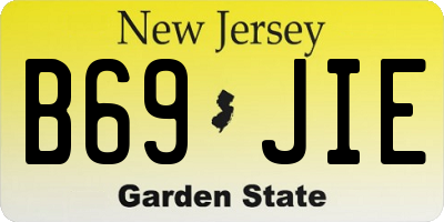 NJ license plate B69JIE