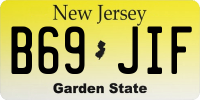 NJ license plate B69JIF