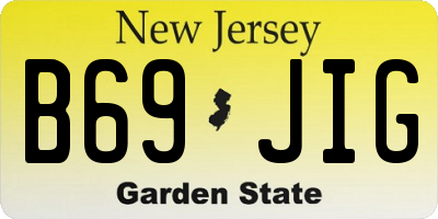 NJ license plate B69JIG