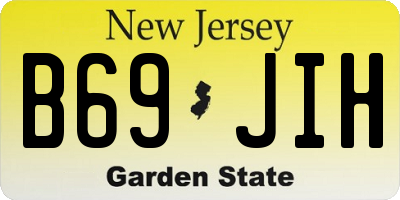 NJ license plate B69JIH