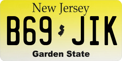 NJ license plate B69JIK