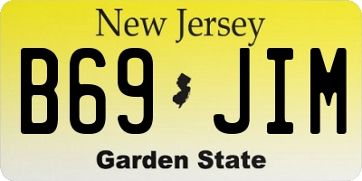 NJ license plate B69JIM