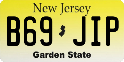 NJ license plate B69JIP