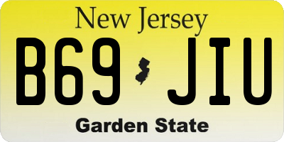 NJ license plate B69JIU