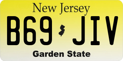 NJ license plate B69JIV