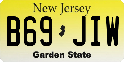NJ license plate B69JIW