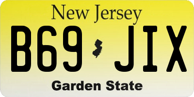 NJ license plate B69JIX