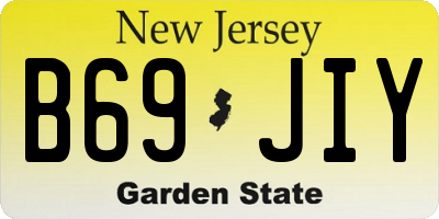 NJ license plate B69JIY