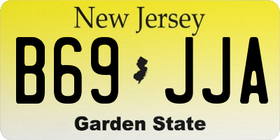 NJ license plate B69JJA