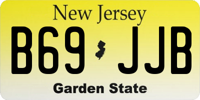 NJ license plate B69JJB