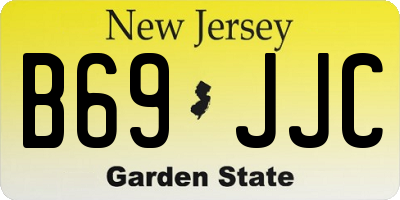 NJ license plate B69JJC