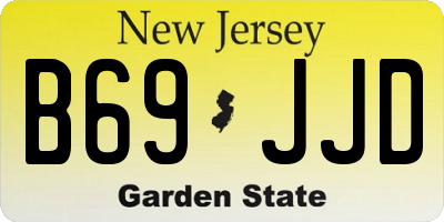 NJ license plate B69JJD