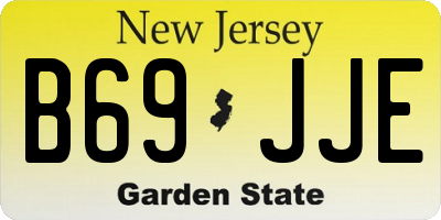 NJ license plate B69JJE