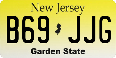 NJ license plate B69JJG