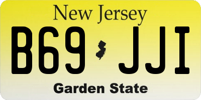 NJ license plate B69JJI