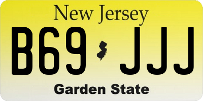 NJ license plate B69JJJ