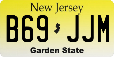 NJ license plate B69JJM
