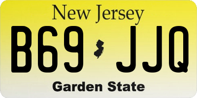 NJ license plate B69JJQ