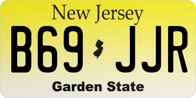 NJ license plate B69JJR