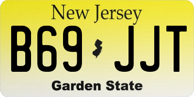 NJ license plate B69JJT