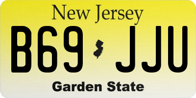 NJ license plate B69JJU