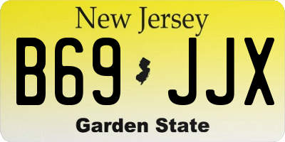 NJ license plate B69JJX