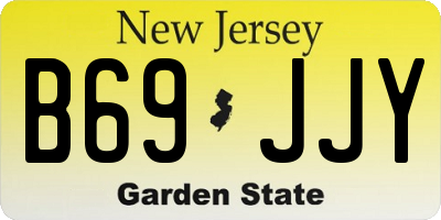NJ license plate B69JJY