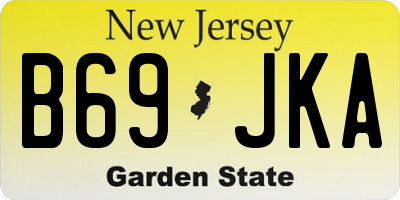 NJ license plate B69JKA