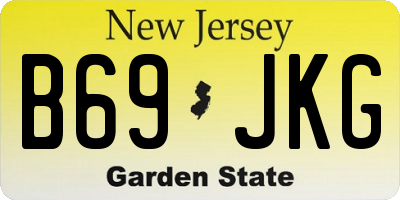 NJ license plate B69JKG