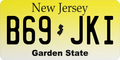 NJ license plate B69JKI
