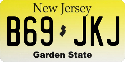 NJ license plate B69JKJ