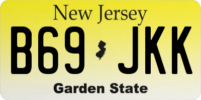 NJ license plate B69JKK