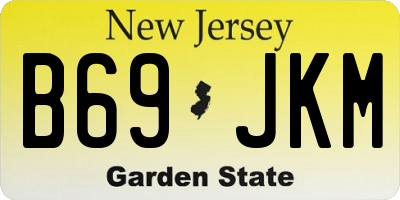 NJ license plate B69JKM