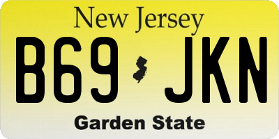 NJ license plate B69JKN