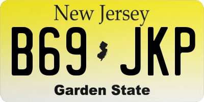 NJ license plate B69JKP