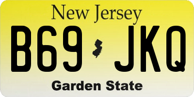 NJ license plate B69JKQ