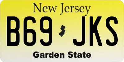 NJ license plate B69JKS