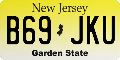 NJ license plate B69JKU