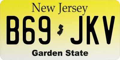 NJ license plate B69JKV
