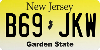 NJ license plate B69JKW